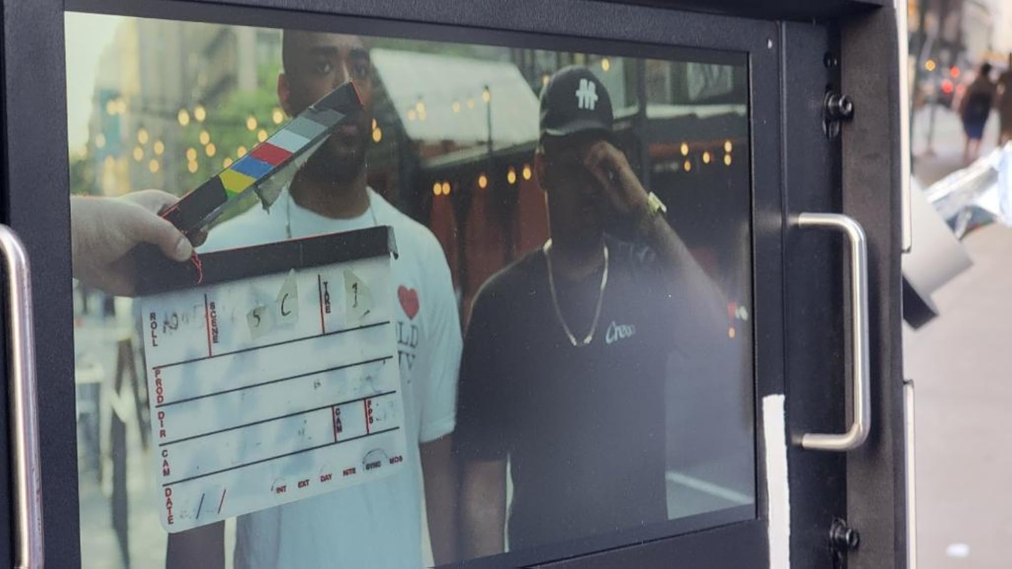 A slate marks a take on the A Love Supreme set