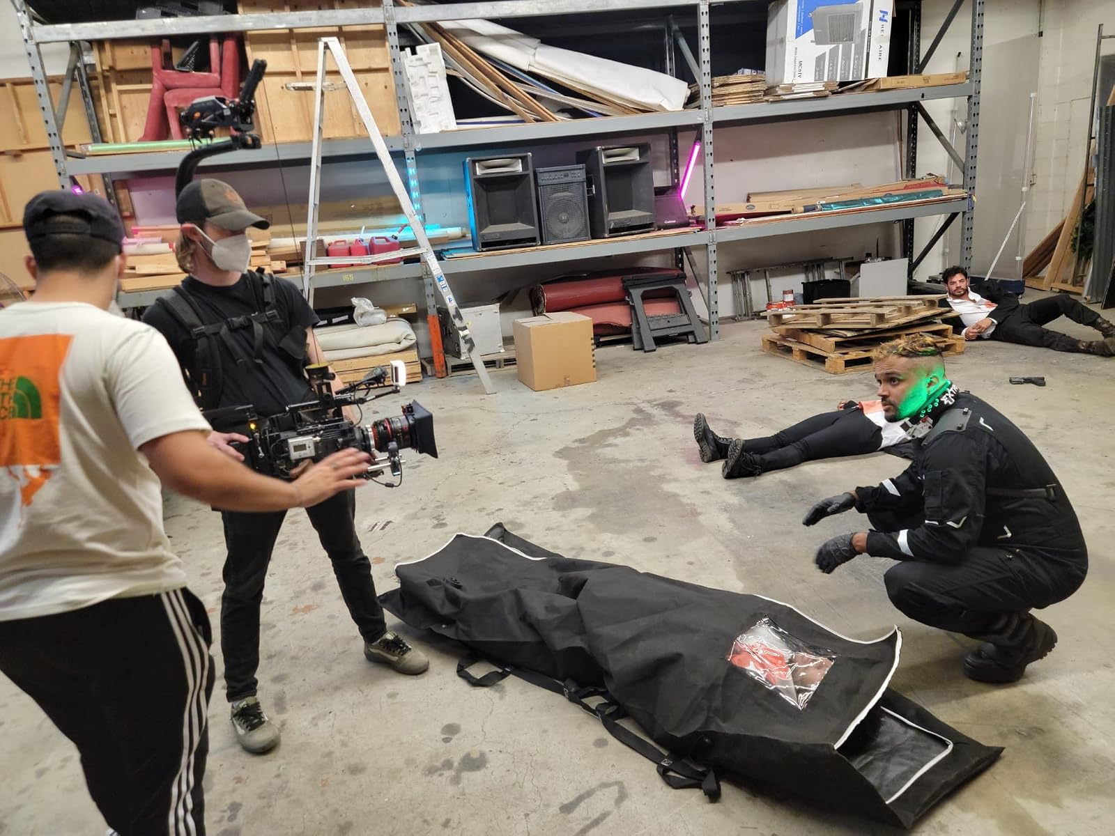 Camera crew on the Scumbags set