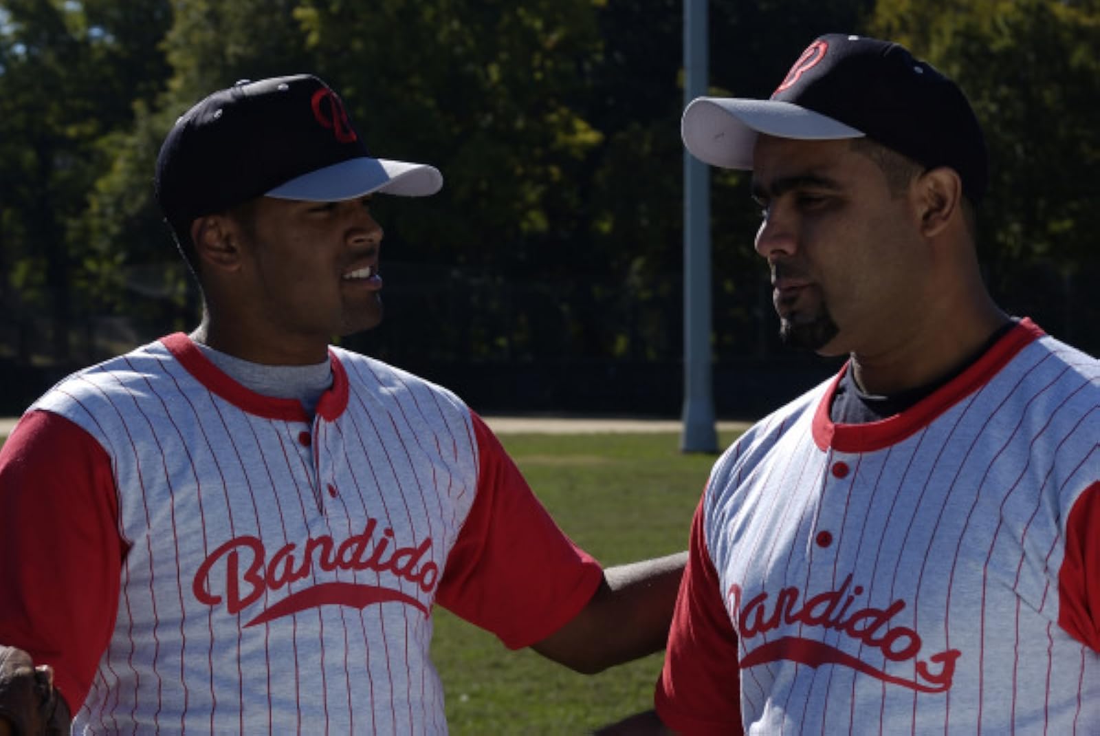 Rayniel Rufino and Algenis Perez Soto in Bandidos baseball uniforms, Sugar
